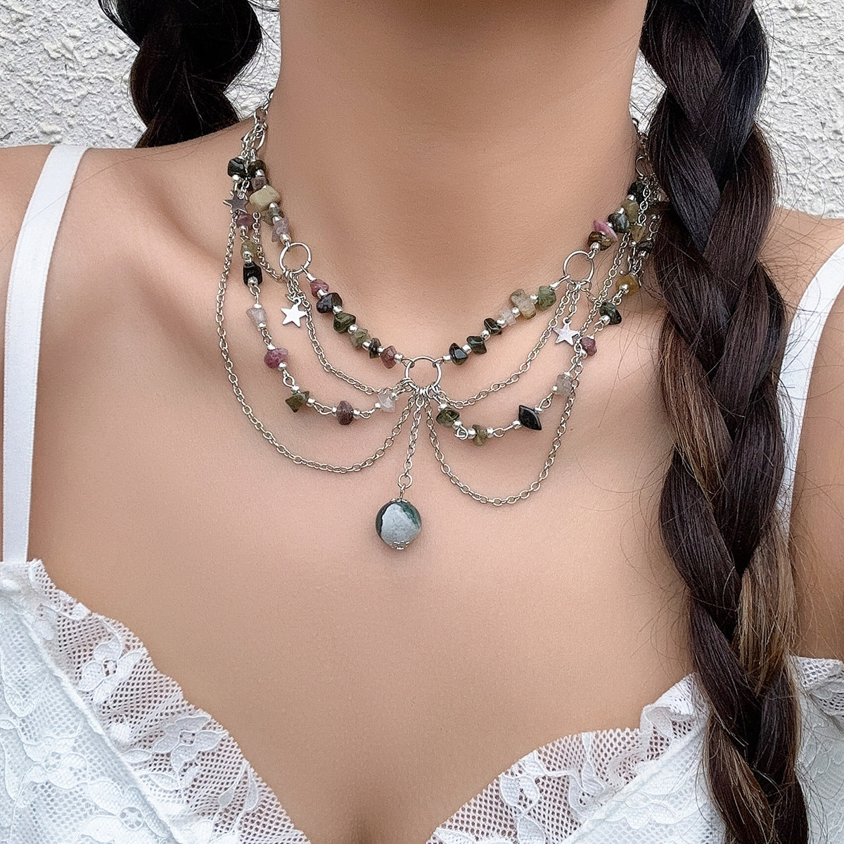 Wholesale Sweet Design Feeling Pearl Sweet Cool Y2K Butterfly Alloy Necklace